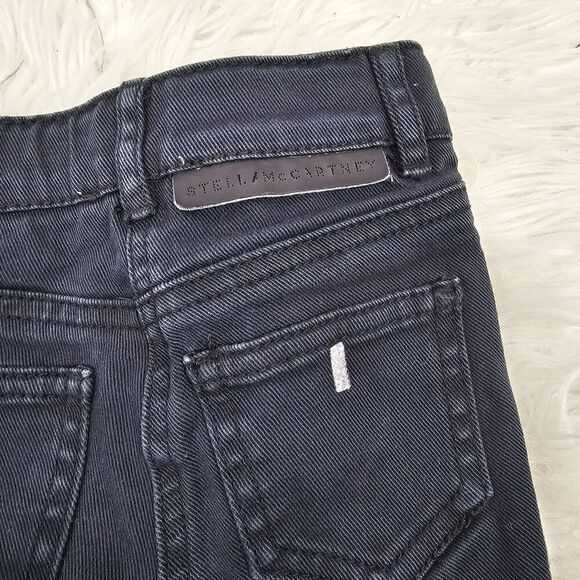 Stella McCartney Kids Black Denim Cut Off Raw Hem Knee Shorts Toddler 2 Years 2T - Picture 6 of 6